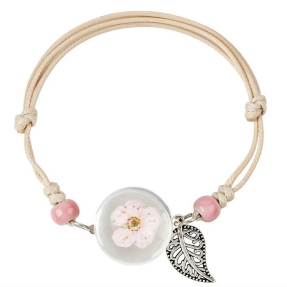 SANTAš
CLEARANCEšSALE BOHO FLOWER GLASS BANGLE - Picture 2 of 2